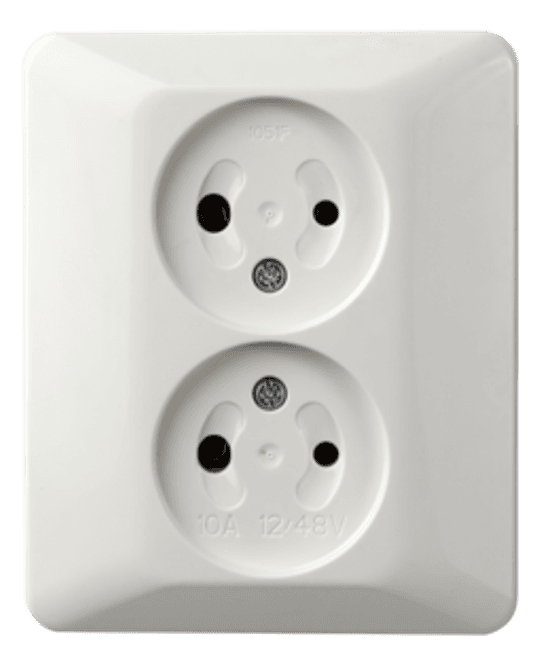 Hovedbilde Stikkontakt ELKO dobbel innfelt 12-48 Volt