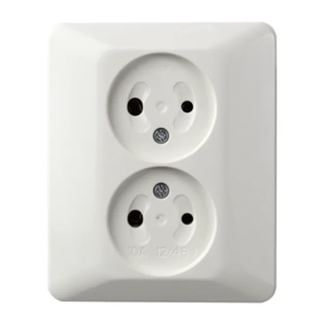 Hovedbilde Stikkontakt ELKO dobbel innfelt 12-48 Volt