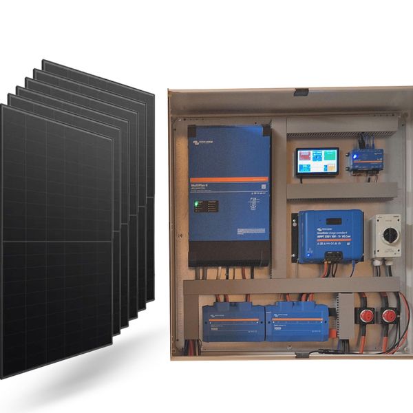 Hovedbilde Kraftpakke Hytte 230V Victron 6500W Ferdigbygd Skap