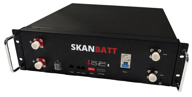 Hovedbilde SKANBATT Lithium Rackbatteri 51,2V 100Ah - 5,12kWh - ...