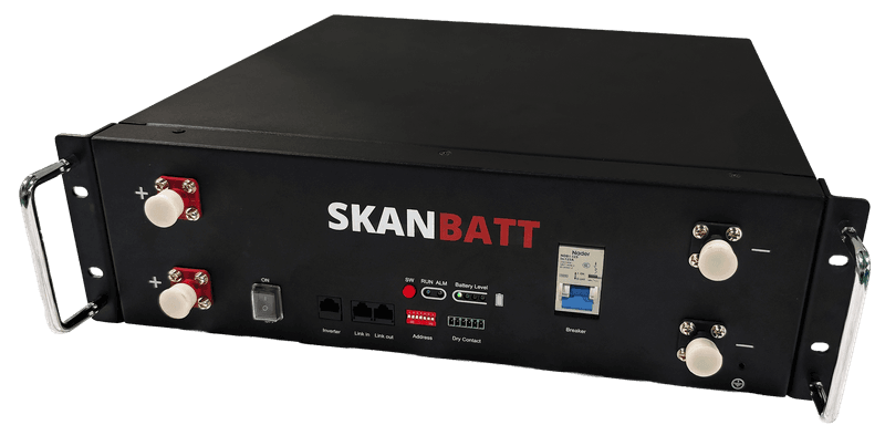 SKANBATT Lithium Rackbatteri 51,2V 100Ah - 5,12kWh - LiFePO4